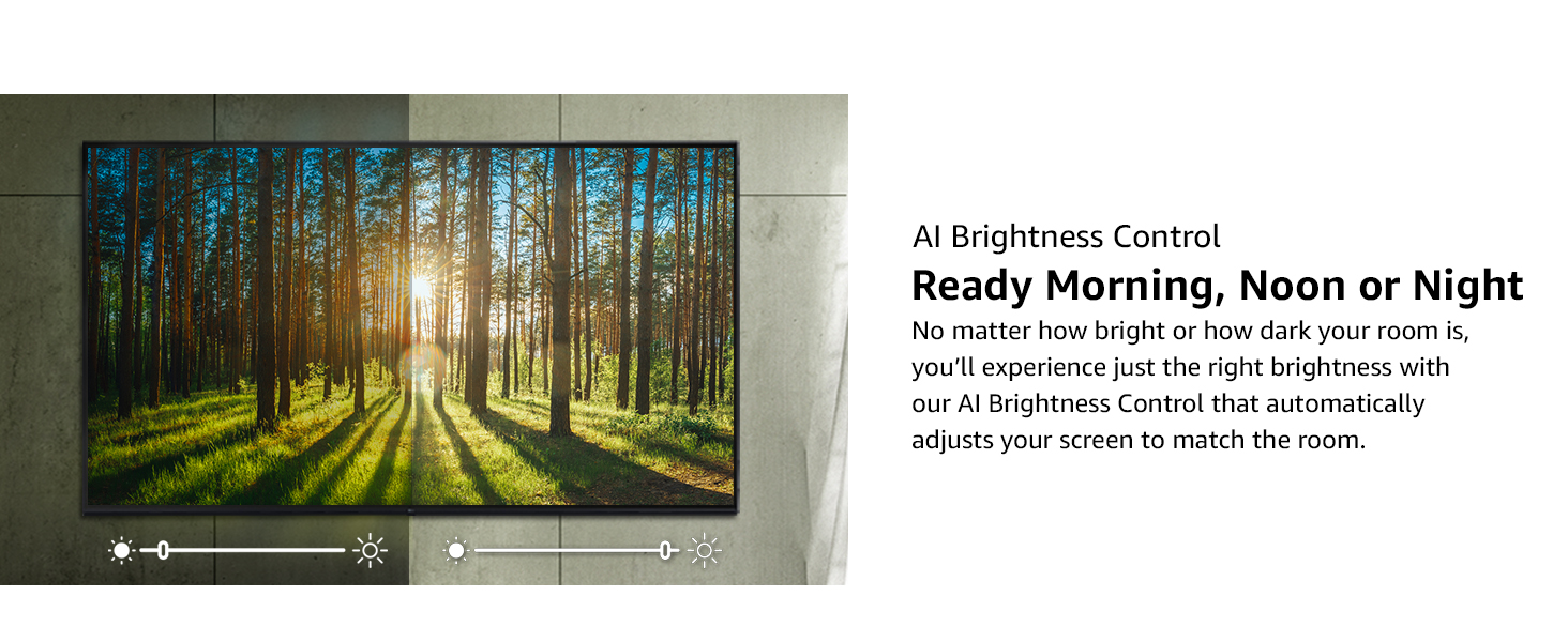 AI Brightness Control that automatically adjusts your screen to match the room.