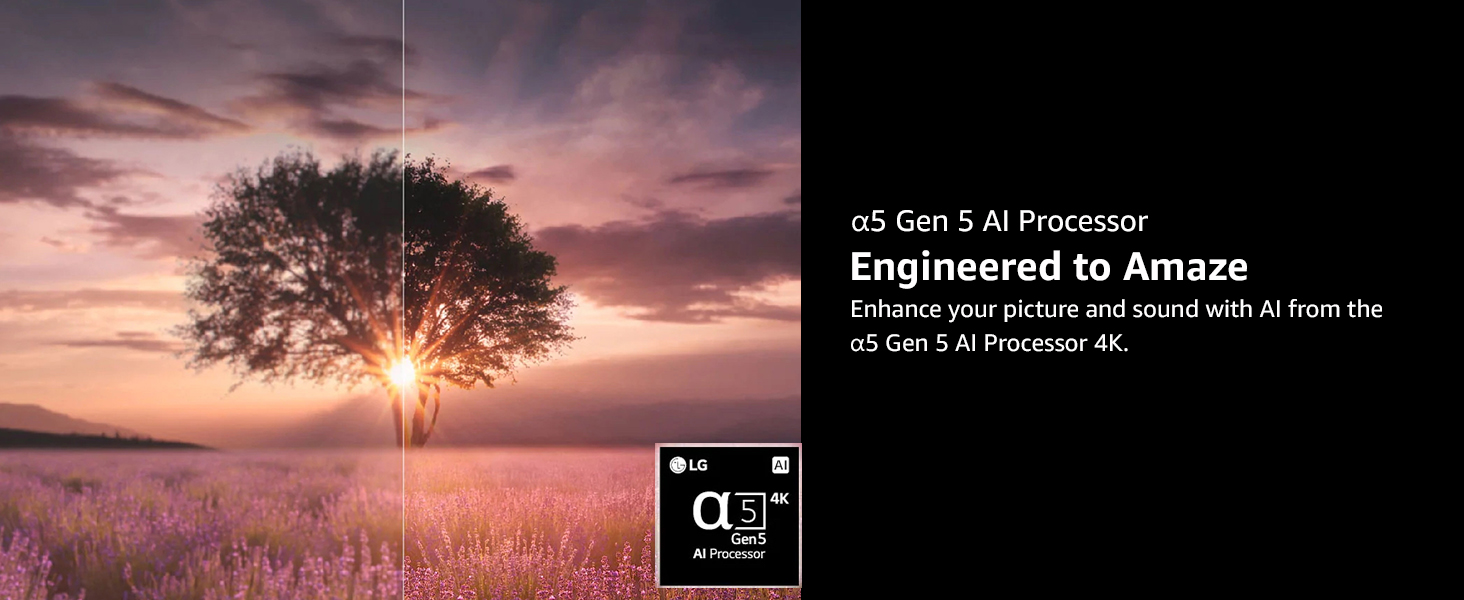 Enhance your picture and sound with AI from the α5 Gen 5 AI Processor 4K.